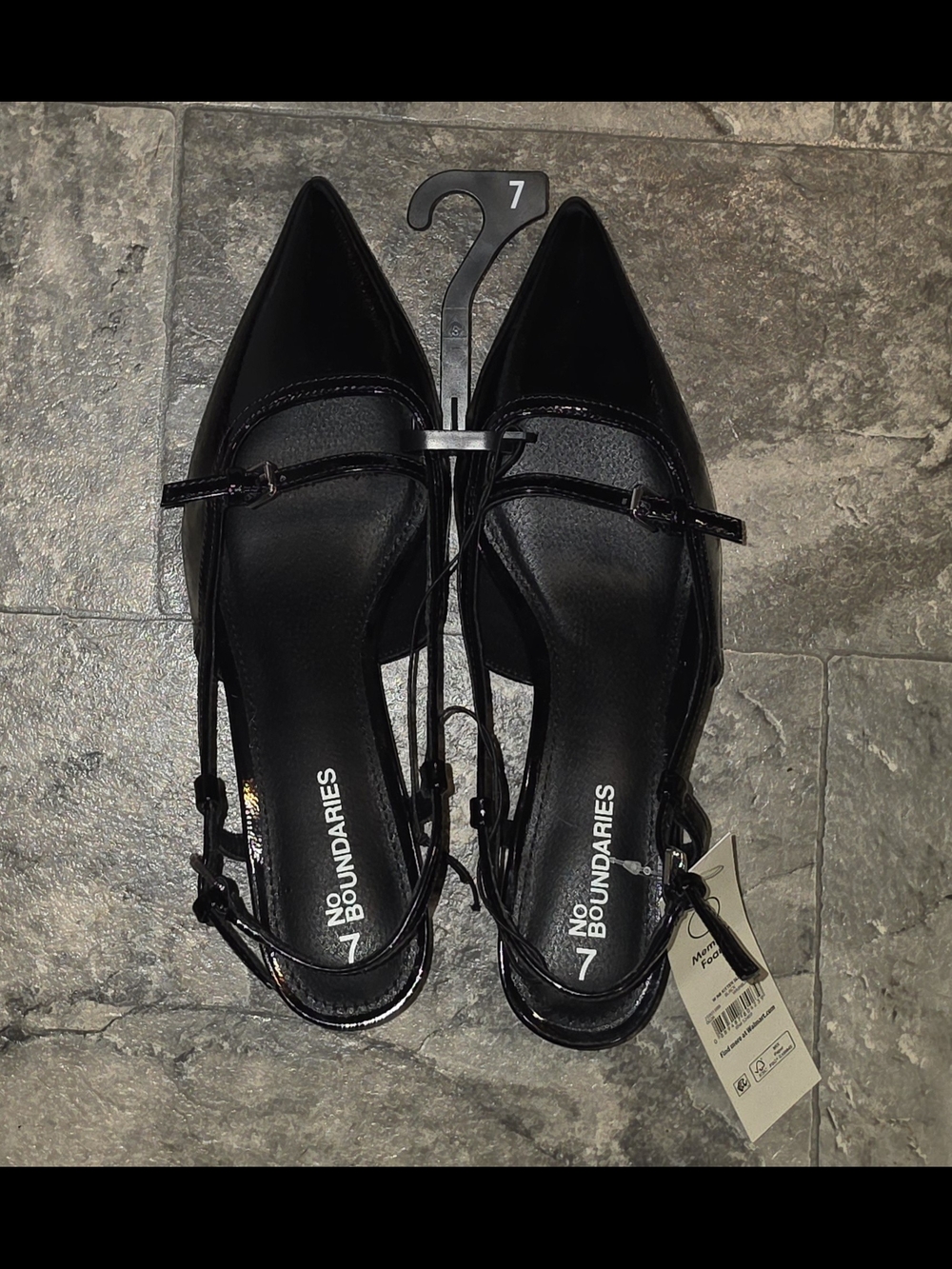 No Boundaries Kitten Heel Slingbacks, Women's Size 7 NWT